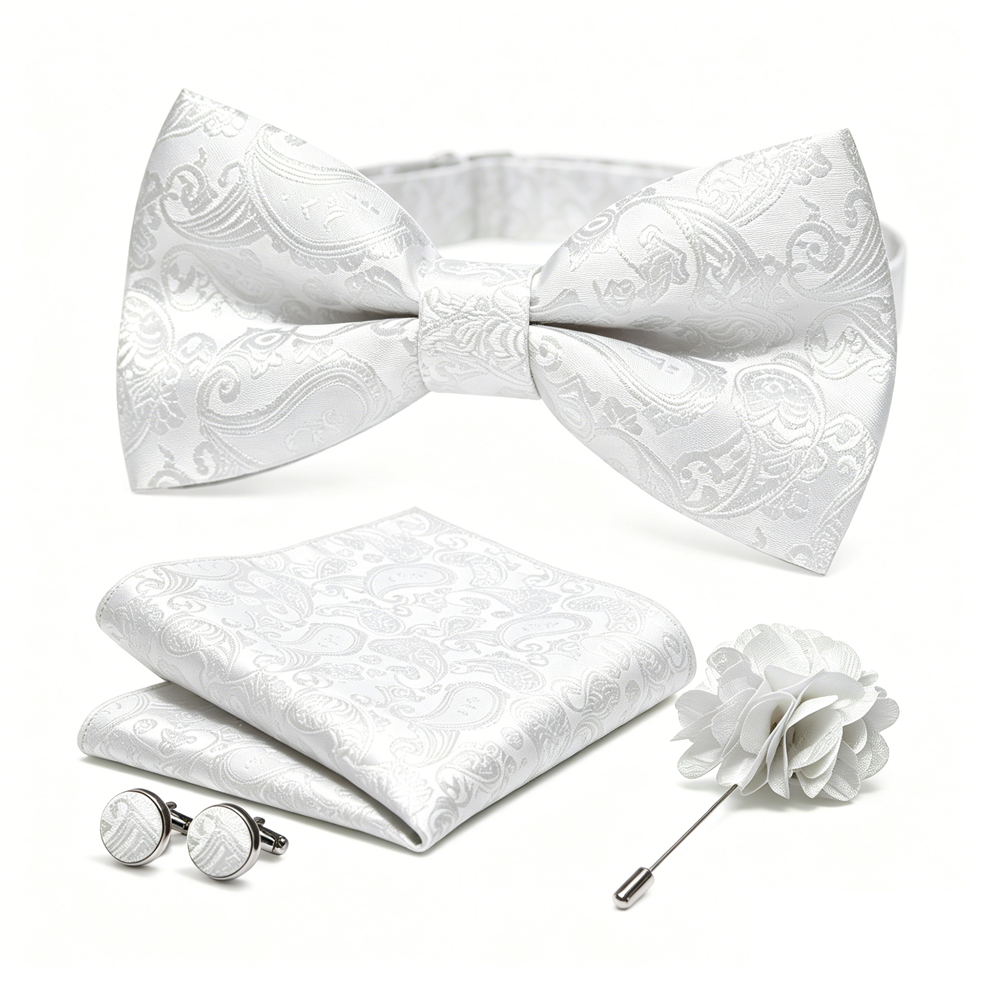 36pcs Black Silk Jacquard Pais - Bow Tie Pre Tied avis et prix
