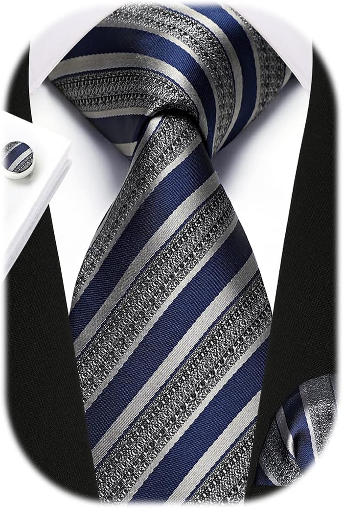 Men's Stripe Tie & Pocket Squa - Handkerchief Cotton Men avis et prix