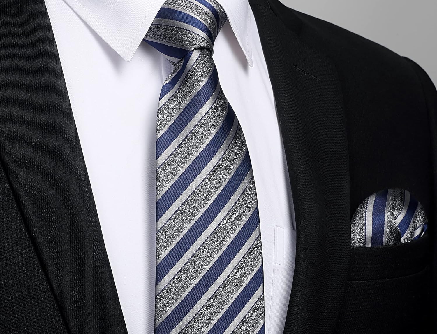Men's Stripe Tie & Pocket Squa - Handkerchief Cotton Men avis et prix