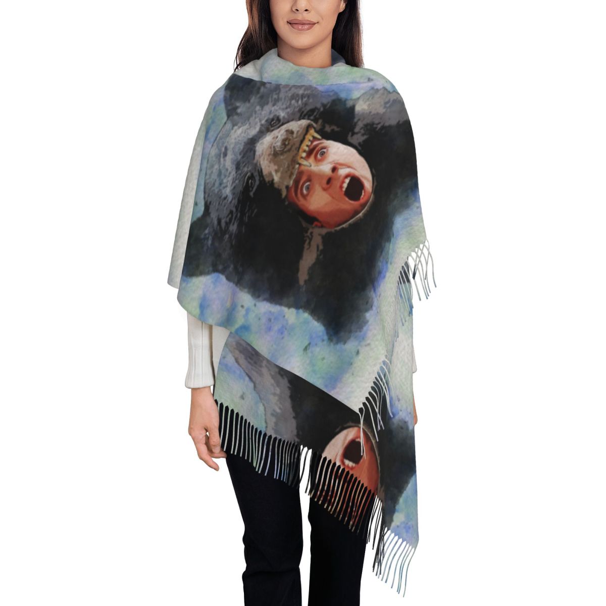 Cage Bear Watercolor Scarf for - Pashmina Wrap Large avis et prix