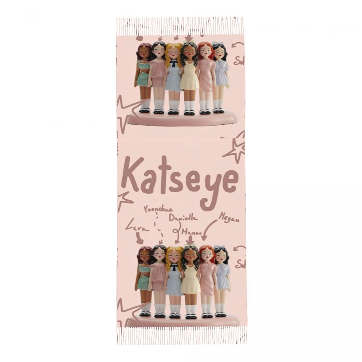 Katseye Kpop Idol Shawl Wrap W - Pashmina Wrap Large avis et prix