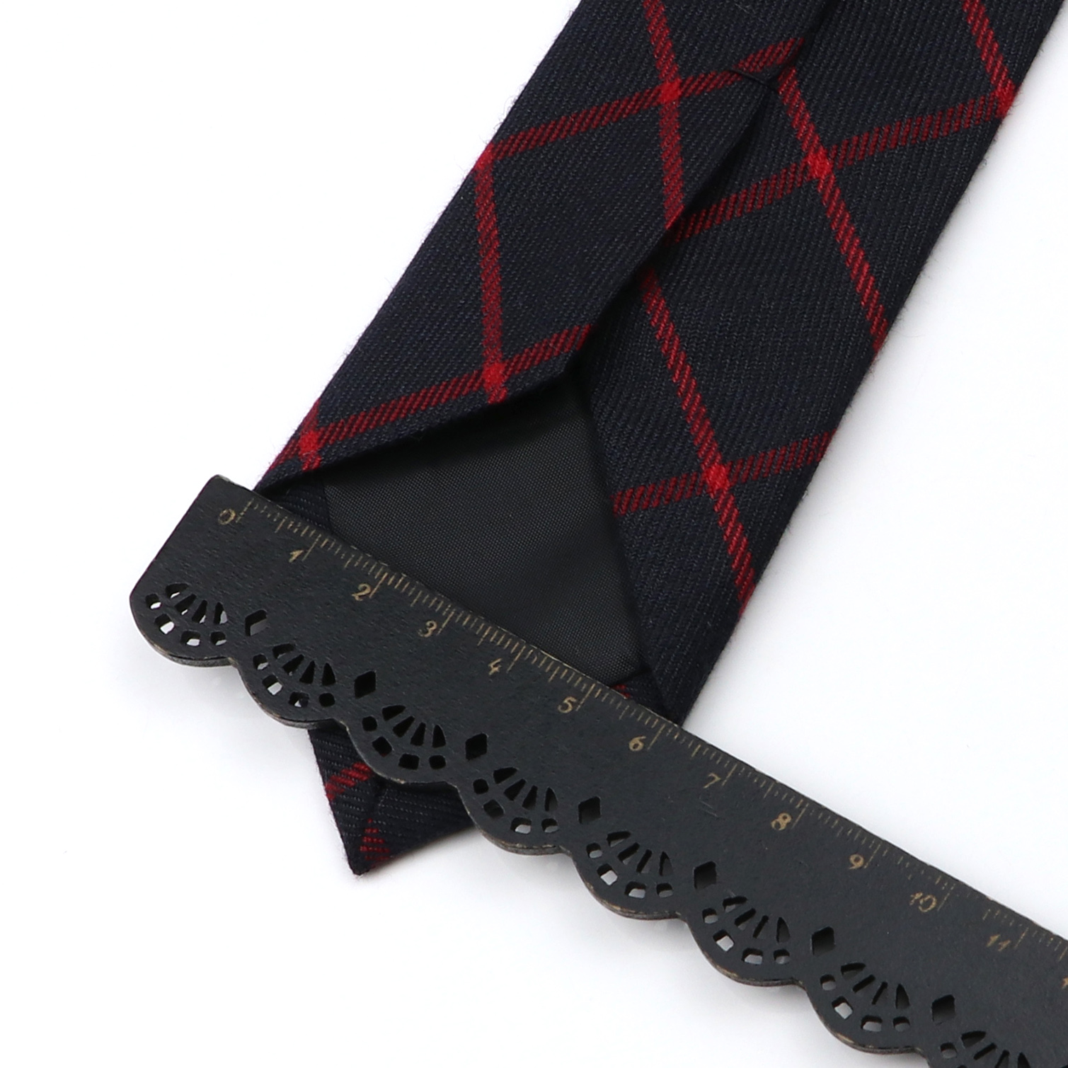 Classic Black Grey Plaid Cotto - Skinny Tie Men avis et prix