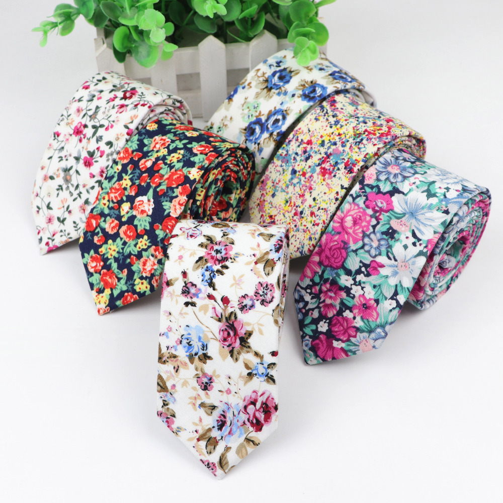 Cotton Flower Tie Men's Colour - Skinny Tie Men avis et prix