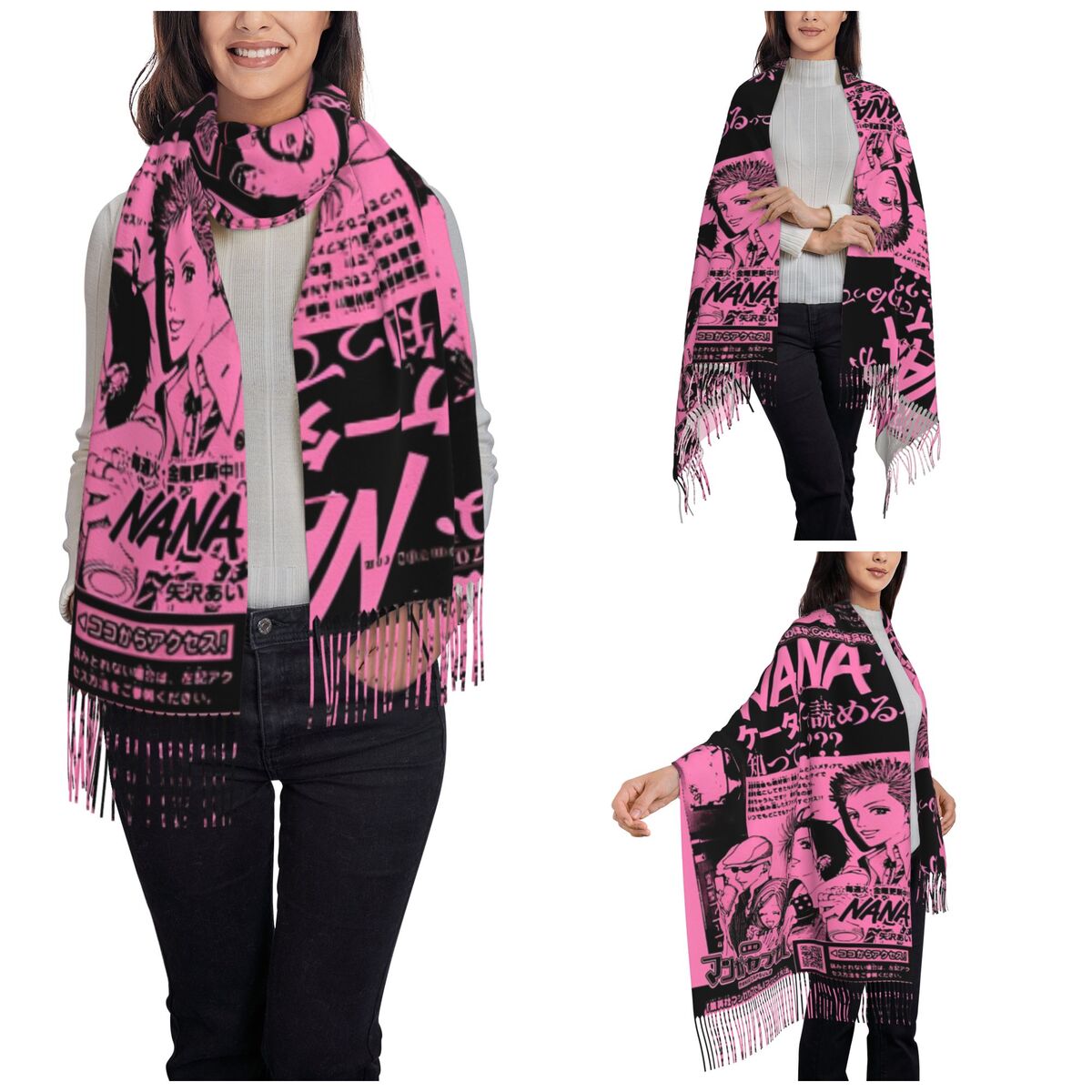 Women's Scarf with Tassel Nana - Pashmina Wrap Large avis et prix
