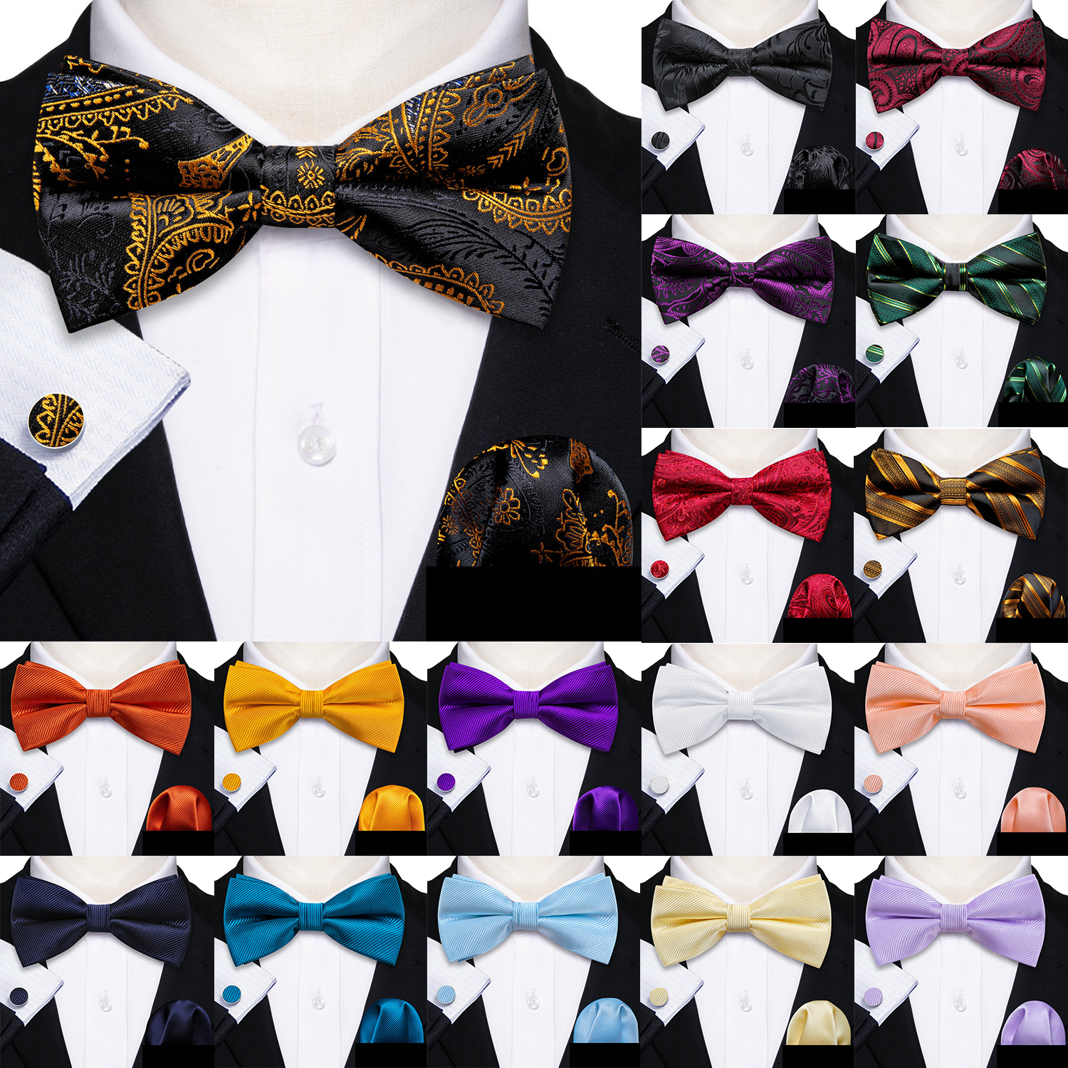 Barry.Wang Silk Mens Bow Tie B - Bow Tie Pre Tied avis et prix
