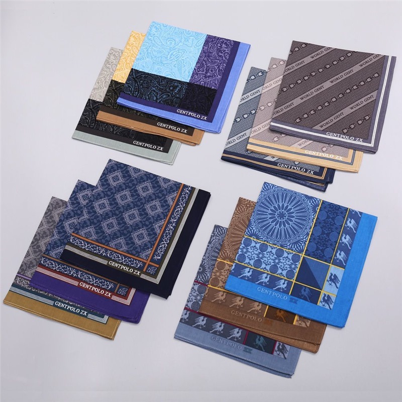 3Pcs Men's Pure Cotton Printed - Handkerchief Cotton Men avis et prix