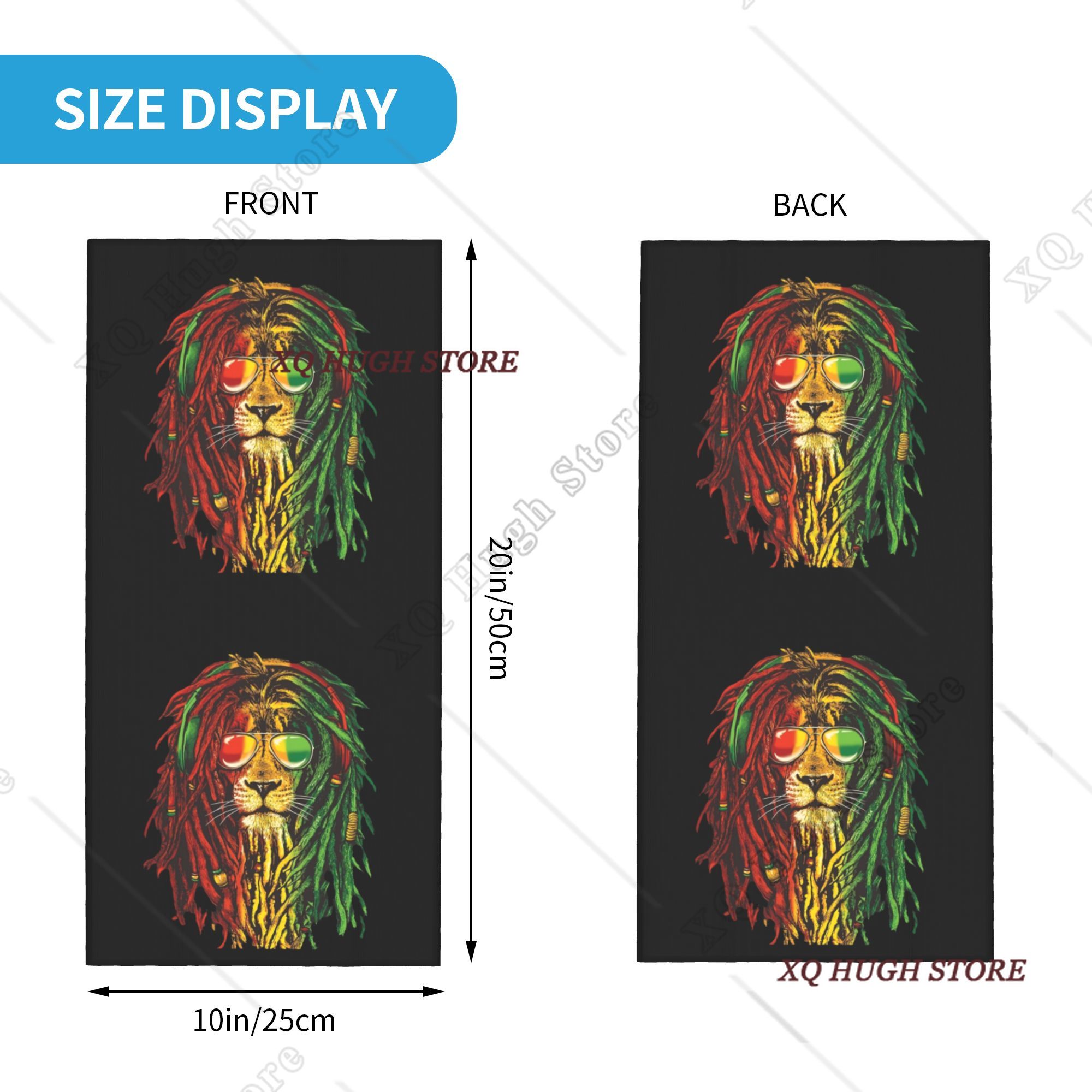 Rasta Reggae Lion Sunglass Art - Neck Warmer Tube avis et prix