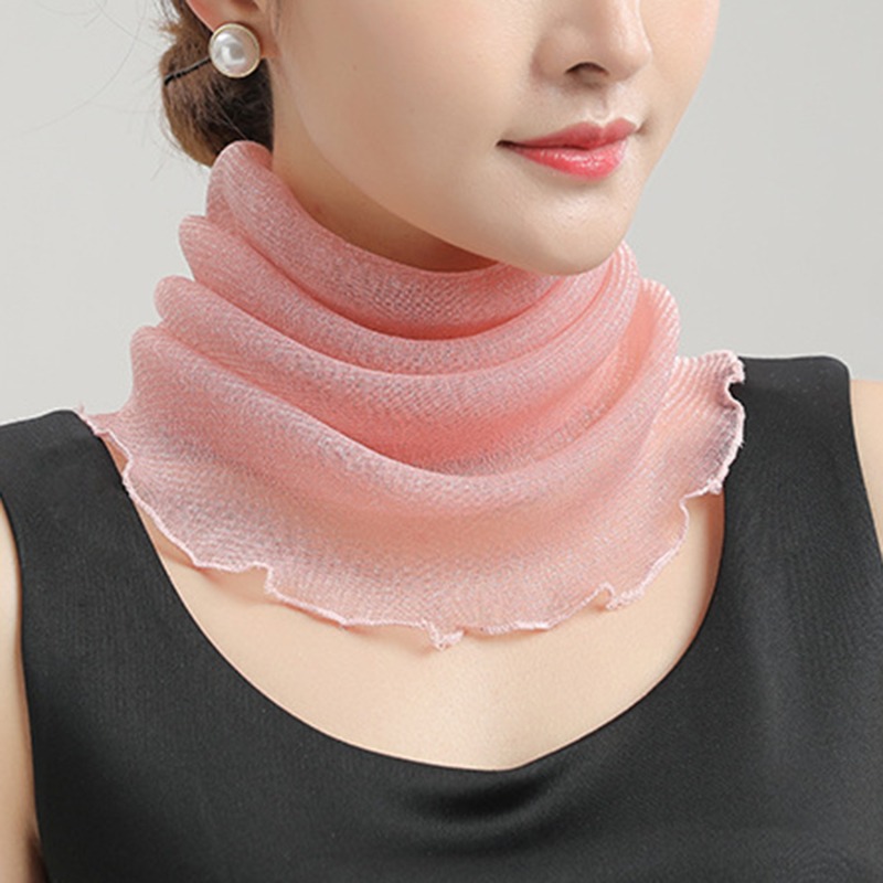 Spring Summer Chiffon Neck Col - Ascot Neck Scarf avis et prix