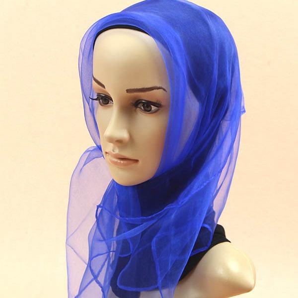 1pc 60x60cm Candy Colors Sheer - Ascot Neck Scarf avis et prix