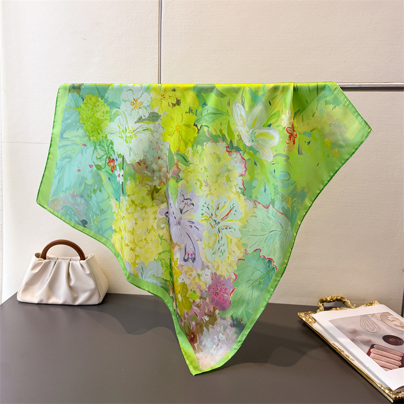 70*70cm Square Silk Scarf for  - Ascot Neck Scarf avis et prix