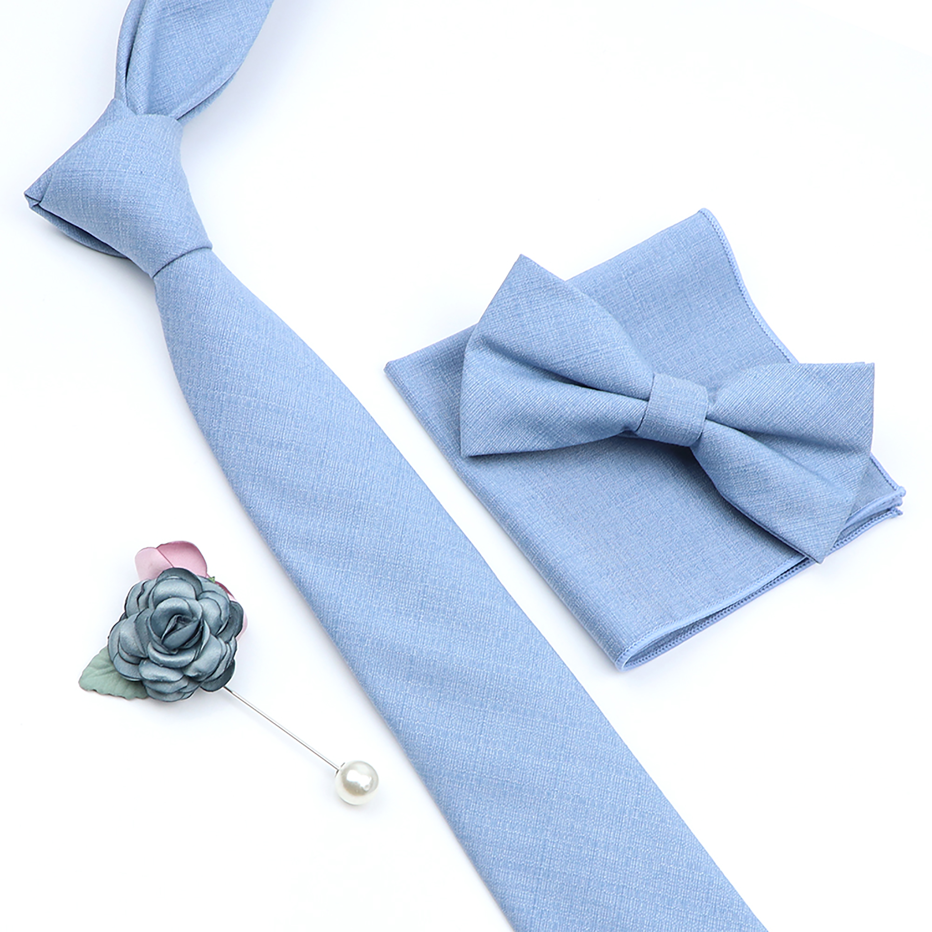 Beautiful Solid Color Tie Broo - Skinny Tie Men avis et prix