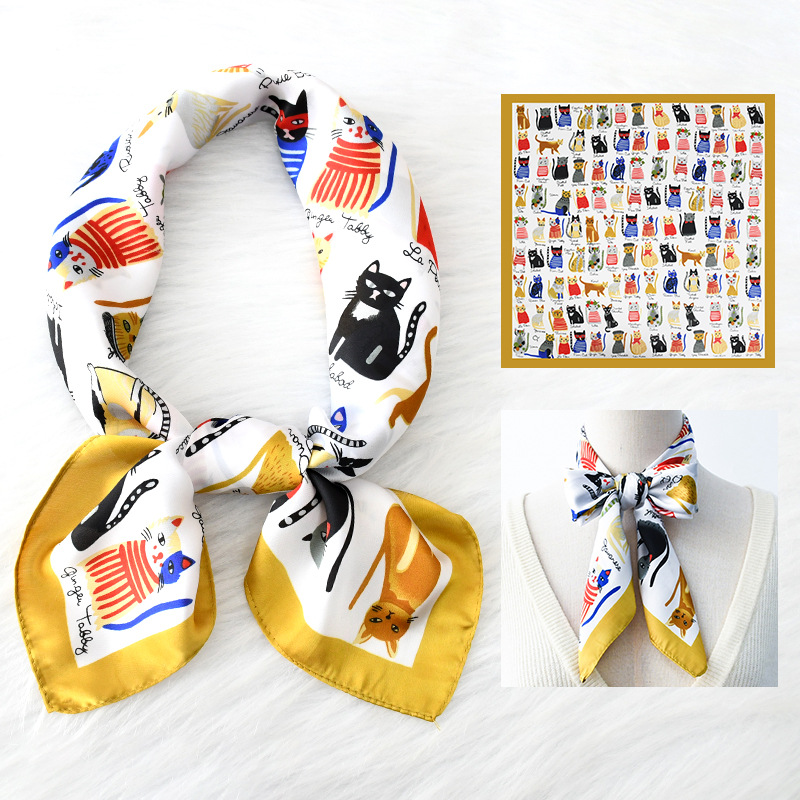 Luxury Silk Square Scarf Women - Scarf Silk Square avis et prix