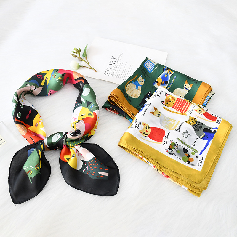 Luxury Silk Square Scarf Women - Scarf Silk Square avis et prix