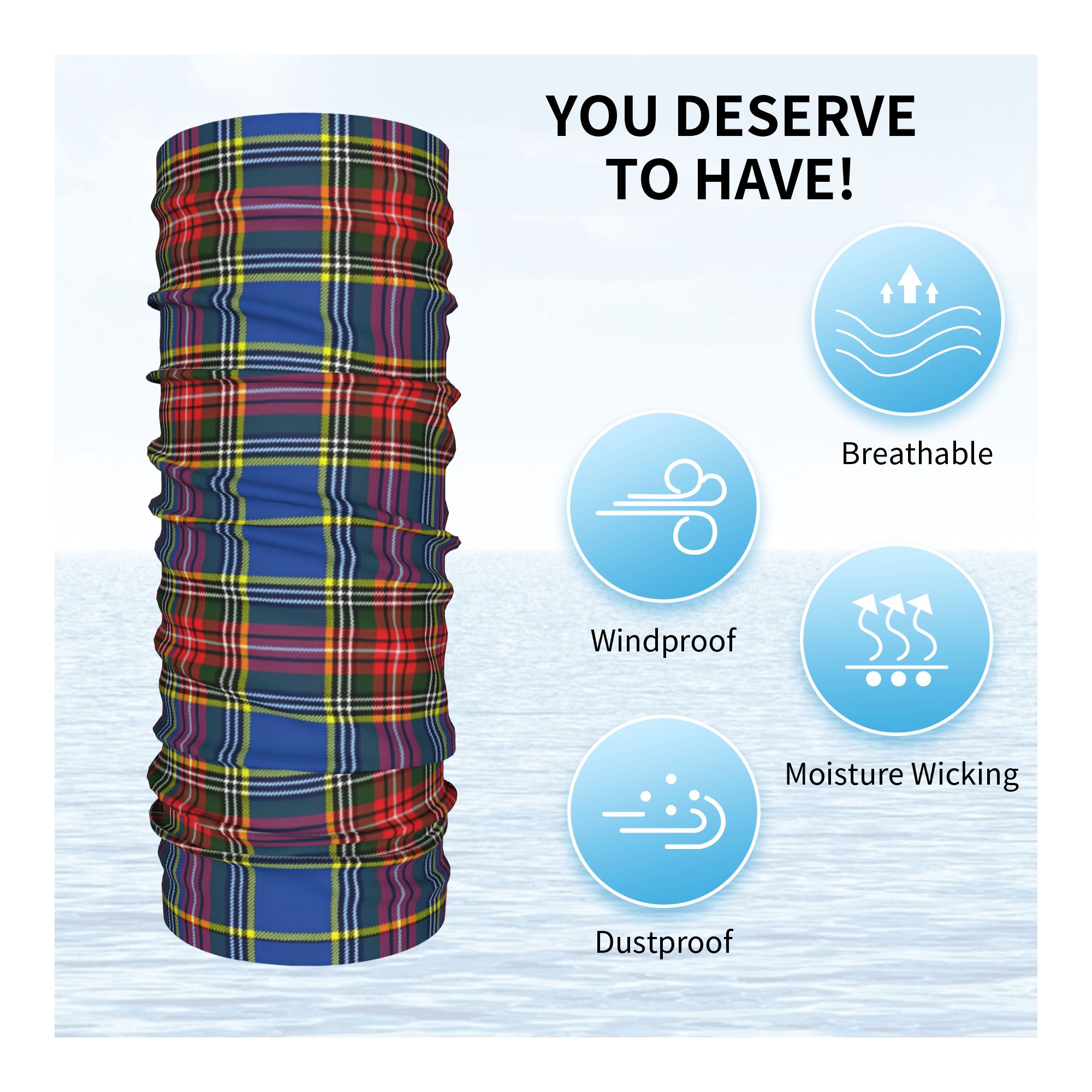Custom Royal Tartan Plaid Wint - Neck Warmer Tube avis et prix