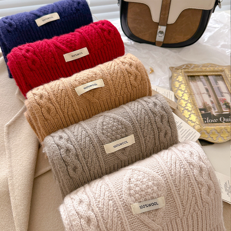 Luxury 100% Wool Scarf Women M - Muffler Men Wool avis et prix