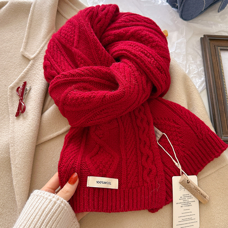 Luxury 100% Wool Scarf Women M - Muffler Men Wool avis et prix