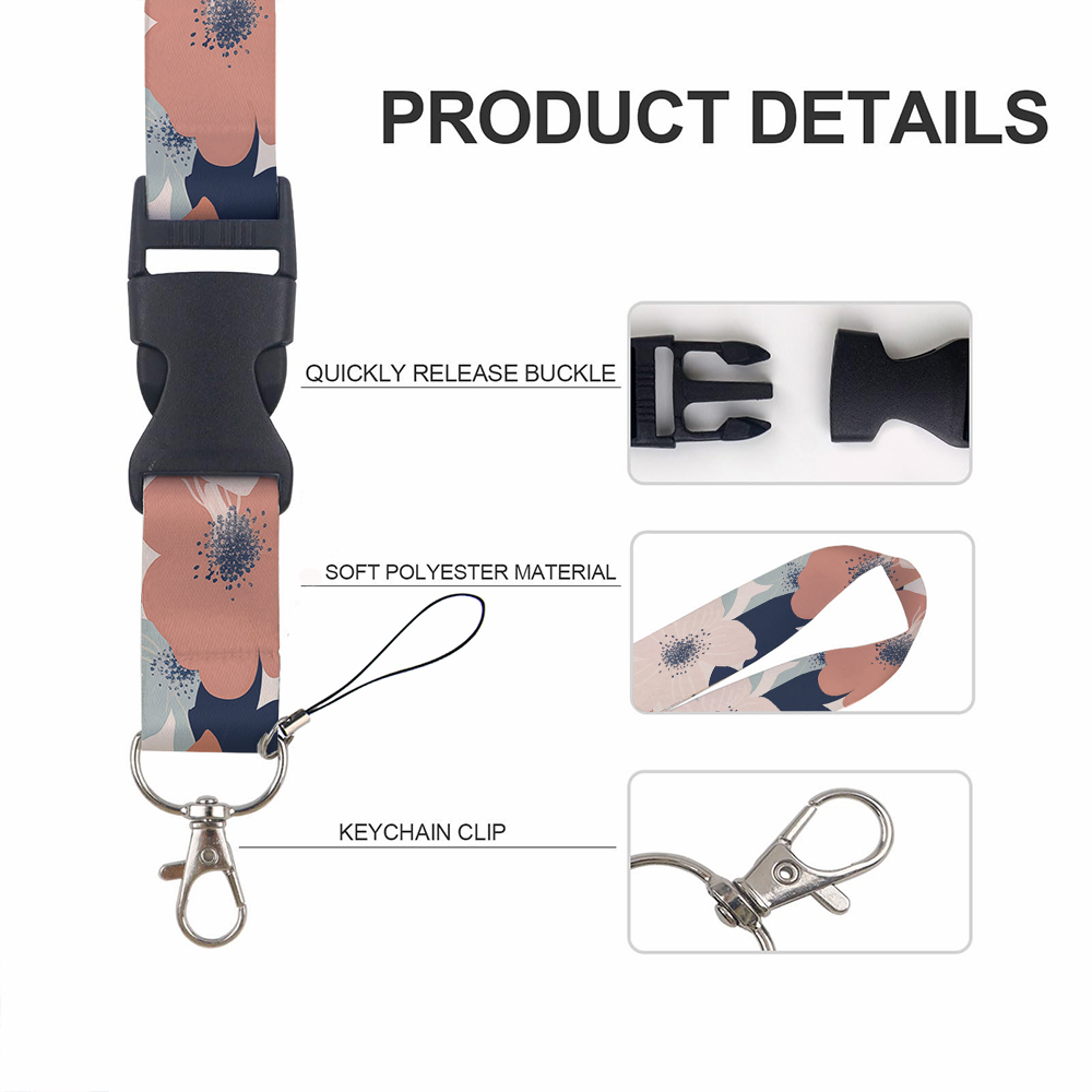 Small animals inside flowers P - Lanyard Badge Holder avis et prix