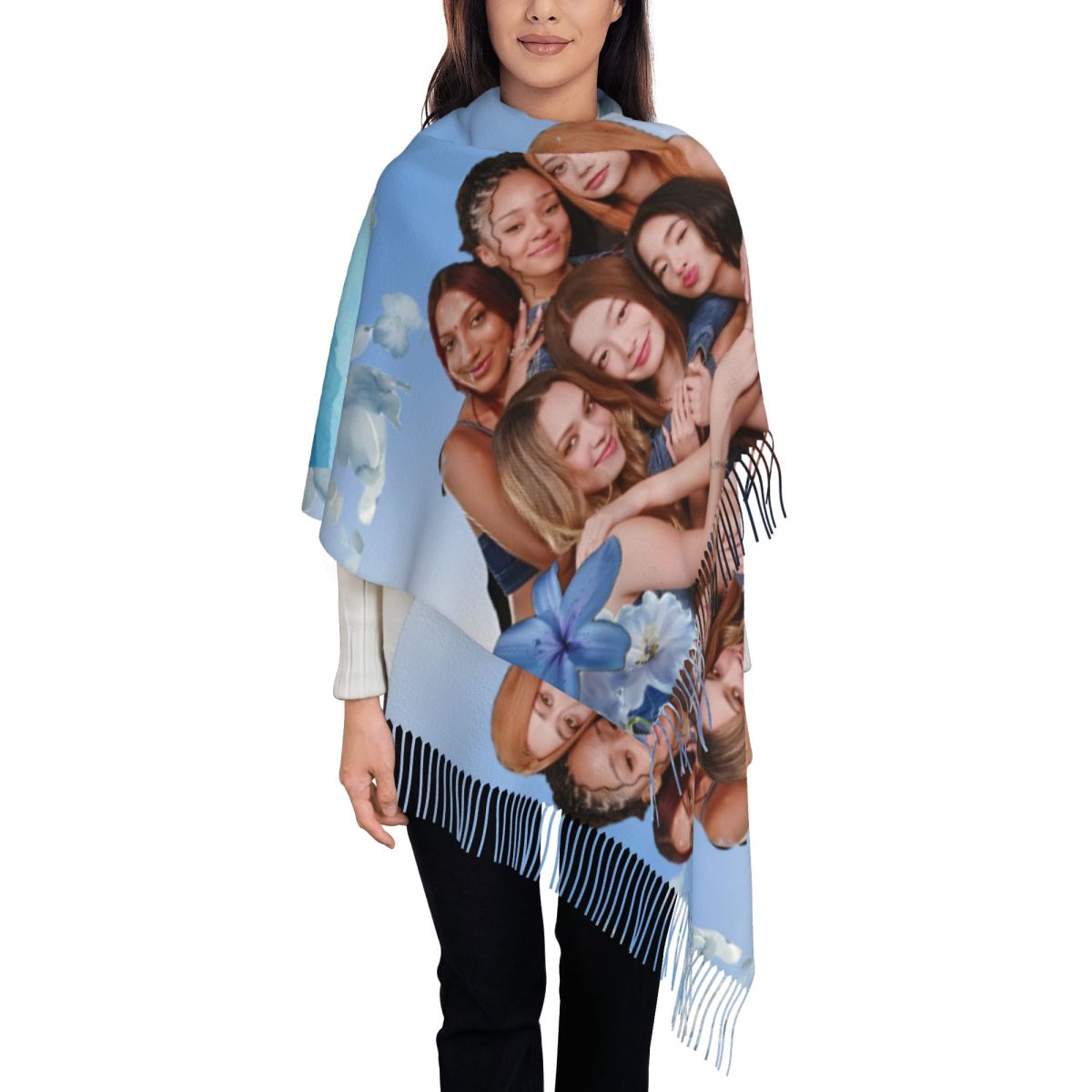 Katseye Kpop Scarf for Women W - Pashmina Wrap Large avis et prix