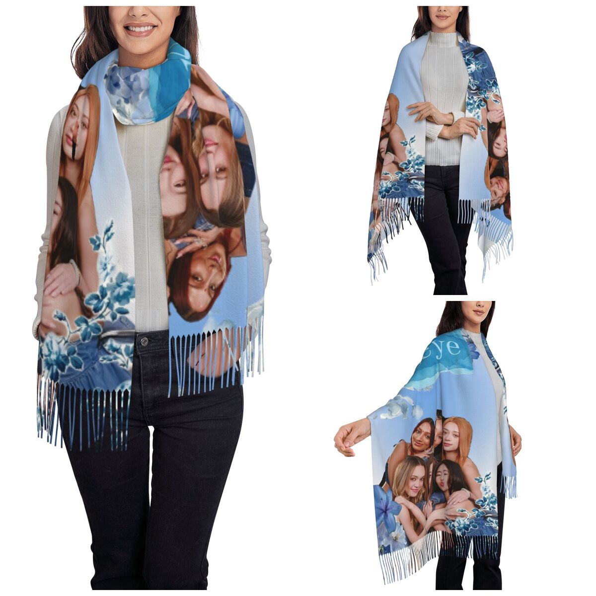 Katseye Kpop Scarf for Women W - Pashmina Wrap Large avis et prix