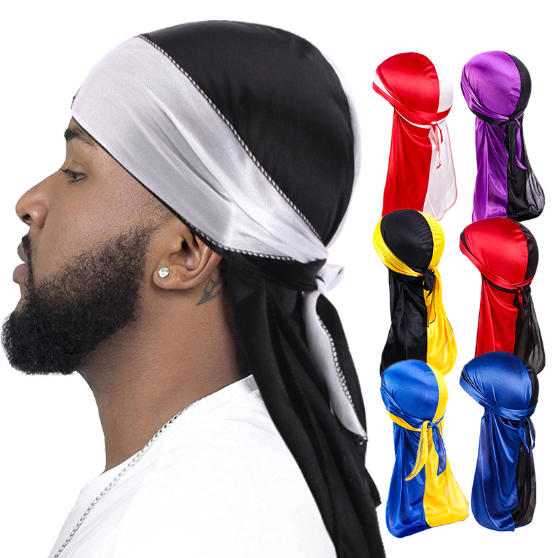 New Silky Durag Long Tail Head - Bandana Doo Rag avis et prix