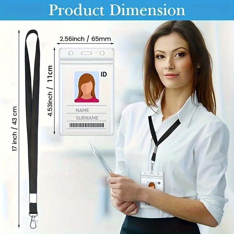 transparent waterproof name ba - Lanyard Badge Holder avis et prix