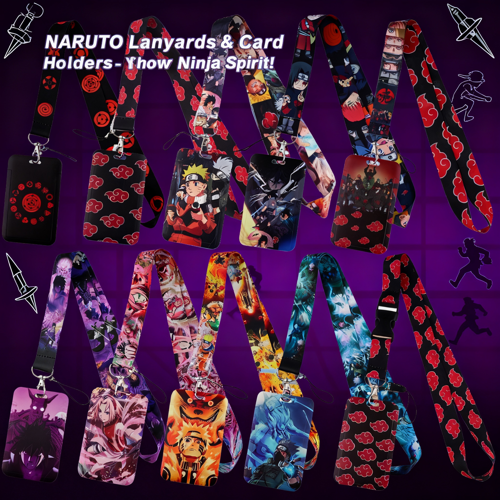 Japanese Anime Red Clouds Busi - Lanyard Badge Holder avis et prix